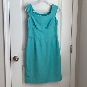 Cato Blue Sheath Midi Dress with Cap Sleeves